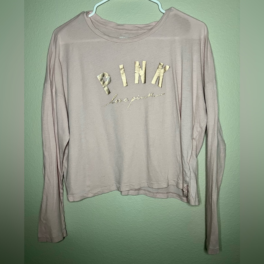Victoria Secret PINK cropped long sleeve size medium